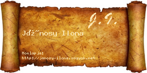 Jánosy Ilona névjegykártya